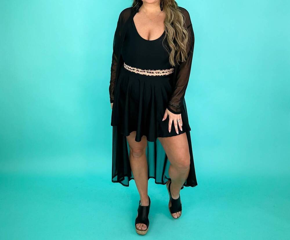 NEW MACK & MAL i am on vacation swim dress in black